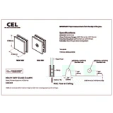 CSCU4, Square Fixed Panel Clamp for shower door