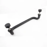 CM17412, Ø 1 X12"(CTC), Solid Aluminum Singled-Side Offset Pull Handles — CM17412-MB — Matte Black