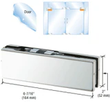 PH20C, CRL Adjustable North American Top Door Patch Fitting — PH20C — Polished Stainless Steel