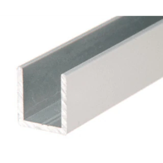 CSDCD38, U Channel for 3/8" Shower Door Fixed Panel Polished Chrome — CSDCD38