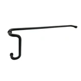 CM12x33, Round Solid Aluminum Combination Door Push Bar and Pull Handle set — CM12X33 — Matte Black