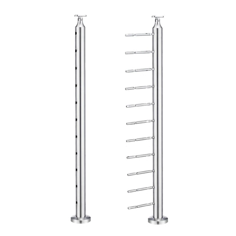 CRPC42, Round Post for cable Ø2", 42", (Post Only, Not include cable, Tensioner & Terminal Press And Latch) — CRPC42 — Brushed Stainless Steel — TERMINAL