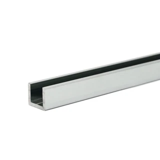 SUCR38, FHC 3/8" Low Profile U-Channel For 3/8" Glass - 95" Long — SUCR38