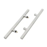 CSQLP Square Ladder Pull, Back-to-Back Entrance Door Handle, Stainless Steel 304 Tube in 1/16" Thickness — CSQLP24-SSS — Brushed Stainless Steel — 24"