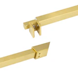 C2863, FRAMELESS SHOWER DOOR, SQUARE FIXED PANEL WALL TO GLASS SUPPORT BAR — C2863A