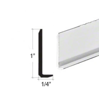 CL902,Polished Chrome, 1/4" Aluminum L MOLDING Extrusion — CL902