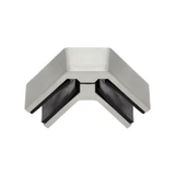 CGTGS90, 90 degree corner Railing clamp, glass to glass, for 3/8" & 1/2" Glass — CGTGS90 — Brushed Stainless Steel