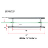 CLTB, Ladder Style Back to Back Pull Handle — CLTB18X18