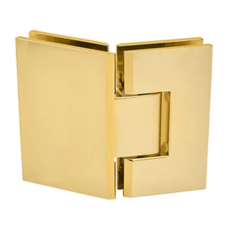 V1E045BR,CRL Polished Brass Vienna 045 Series 135 Degree Glass-to-Glass Hinge — V1E045BR