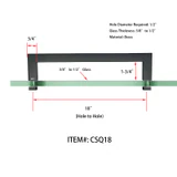 CSQ, Square Tubing Singled-Sided Pull Handle — CSQ18