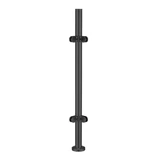 CRPF42, 42" Height Round Post hole Ø 2"(Post Only, Not Include Glass Clamp) — CRPF42L — Matte Black — CORNER