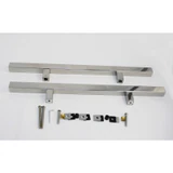 CSQLP Square Ladder Pull, Back-to-Back Entrance Door Handle, Stainless Steel 304 Tube in 1/16" Thickness — CSQLP24-PSS — Polished Stainless Steel — 24"