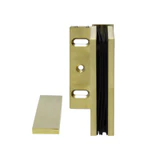 CEL044, Heavy Duty Adjustable Wall Mount offset Plate with Cover Plate Hinge, For 3/8"~1/2" Glass — CEL044SB
