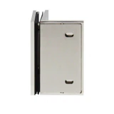 CSB290W,(2-R1) Shower Bracket with Cover, Offset Wall to Glass 90°, for 3/8" ~1/2" . Black Rubber Gaskets, — CSB290WPN