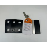 CY03M Swimming Pool Glass to Glass 90° Gate Latch w. Door Lock-With Key For 3/8"-5/8" Glass Thickness — CY03R-M — Right Hand — Polished Stainless Steel