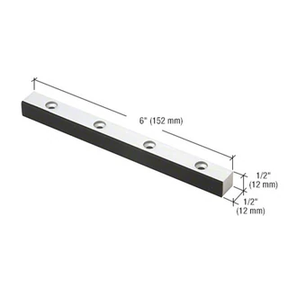 1NT308A-CRL-Aluminum Header Mounted Double Door Stop — 1NT308A