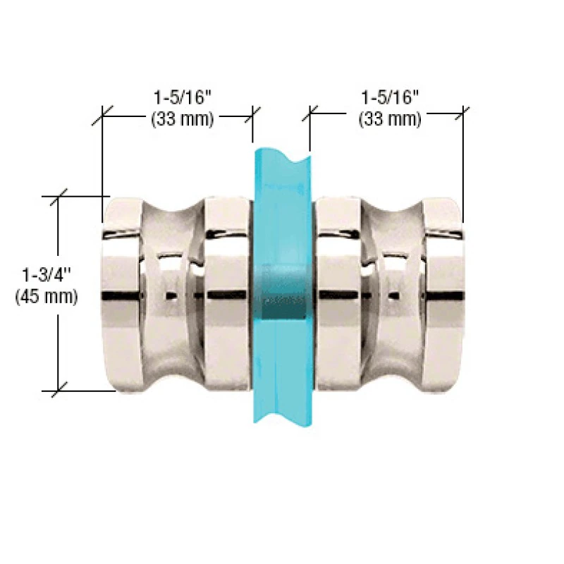 CRL Euro Style Back-to-Back Shower Door Knobs — SDK120