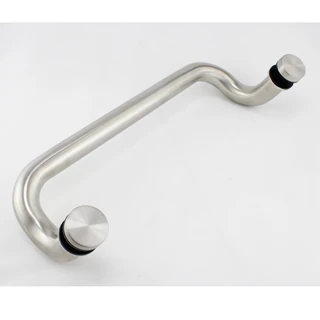 CM17412, Ø 1 X 12"(CTC), Singled-Side Offset Pull Handles Brushed Stainless Steel — CM17412-SSS