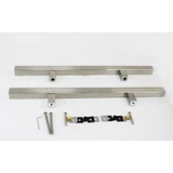 CSQLP Square Ladder Pull, Back-to-Back Entrance Door Handle, Stainless Steel 304 Tube in 1/16" Thickness — CSQLP24-SSS — Brushed Stainless Steel — 24"