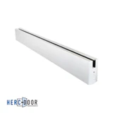 R4S12 without Lock, FHC 4" Square Door Rail 35-3/4" Without Lock - 1/2" Glass — R4S12 — Satin Anodized