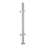 CRPF42, 42" Height Round Post hole Ø 2"(Post Only, Not Include Glass Clamp) — CRPF42C — Brushed Stainless Steel — MIDDLE