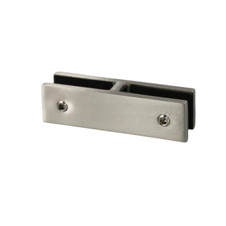 CGTG180, 180 degree Railing clamp, glass to glass — CGTG180 — Brushed Stainless Steel