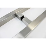 CSQLP Square Ladder Pull, Back-to-Back Entrance Door Handle, Stainless Steel 304 Tube in 1/16" Thickness — CSQLP24-SSS — Brushed Stainless Steel — 24"