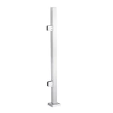 CSPF42, Square Post 42" Height, hole Ø2" (Post Only, Not Include Glass Clamp) — CSPF42 — Polished Stainless Steel — END