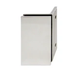 CSB290W,(2-R1) Shower Bracket with Cover, Offset Wall to Glass 90°, for 3/8" ~1/2" . Black Rubber Gaskets, — CSB290WPN