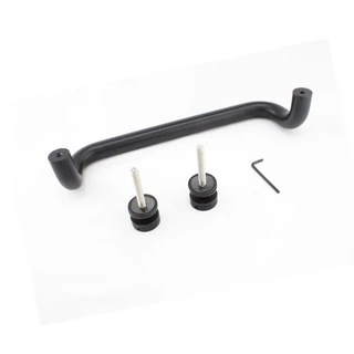 CM17410, Ø 1 X 10"(CTC), Solid Aluminum Singled-Side Offset Pull Handles — CM17410-MB — Matte Black