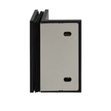 CSB290W,(2-R1) Shower Bracket with Cover, Offset Wall to Glass 90°, for 3/8" ~1/2" . Black Rubber Gaskets, — CSB290WMB