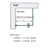 C2701, FRAMELESS SHOWER DOOR ROUND FIXED PANEL WALL TO GLASS SUPPORT BAR