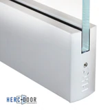 R4S12 without Lock, FHC 4" Square Door Rail 35-3/4" Without Lock - 1/2" Glass — R4S12 — Satin Anodized