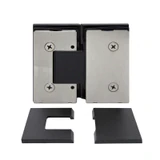 CEL180, Heavy Duty Adjustable Glass-to-Glass 180° with Cover Plate Hinge, For 3/8"~1/2" Glass — CEL180MB