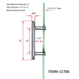 CLTB, Ladder Style Singled-Sided Pull Handle — CLTB6