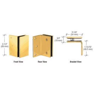 GE90SBR,CRL Polished Brass Geneva Series Wall Mount Bracket — GE90SBR
