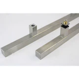 CSQLP Square Ladder Pull, Back-to-Back Entrance Door Handle, Stainless Steel 304 Tube in 1/16" Thickness — CSQLP24-SSS — Brushed Stainless Steel — 24"