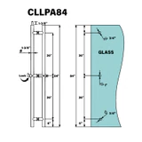 CLLPA84, 84" Locking Ladder Pull, 316 Stainless Steel Tube in 1/16" Thickness — CLLPA84 — Polished Stainless Steel