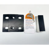 CY03M Swimming Pool Glass to Glass 90° Gate Latch w. Door Lock-With Key For 3/8"-5/8" Glass Thickness — CY03R-M — Right Hand — Brushed Stainless Steel