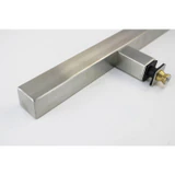 CSQLP Square Ladder Pull, Back-to-Back Entrance Door Handle, Stainless Steel 304 Tube in 1/16" Thickness — CSQLP36-SSS — Brushed Stainless Steel — 36"