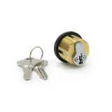 RCT10, FHC Mortise Keyed Cylinder W/ 3mm Trim Ring — RCT10 — Dark Bronze