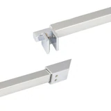 C2863, FRAMELESS SHOWER DOOR, SQUARE FIXED PANEL WALL TO GLASS SUPPORT BAR — C2863A