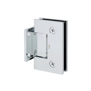 CGEN574, 5 Degree Pre-Set, Wall Mount Short Back Plate Hinge for Frameless Shower Door — CGEN574