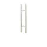 CSQLP Square Ladder Pull, Back-to-Back Entrance Door Handle, Stainless Steel 304 Tube in 1/16" Thickness — CSQLP36-SSS — Brushed Stainless Steel — 36"