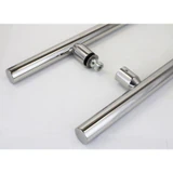 CLP Ladder Style, Back-to-Back Pull Entrance Door Handle, Stainless Steel 304 Tube in 1/16" Thickness — CLP24 — Polished Stainless Steel — CLP24