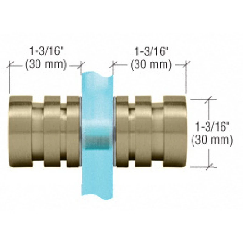SDK106BBRZ,CRL Brushed Bronze Contemporary Style Back-to-Back Shower Door Knobs — SDK106BBRZ