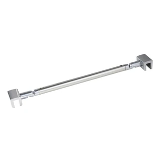 C2704, FRAMELESS SHOWER DOOR, ROUND FIXED PANEL GLASS TO GLASS SUPPORT BAR — C2704A