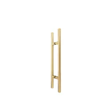 CLP Ladder Style, Back-to-Back Pull Entrance Door Handle, Stainless Steel 304 Tube in 1/16" Thickness — CLP48 — Brushed Gold — CLP48