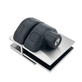 CY12-N, Swimming Pool 180° Glass to Glass Gate Latch, Door Lock With Key, For 3/8"-5/8" Glass Thickness — CY12-N — Polished Stainless Steel