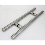 CLP Ladder Style, Back-to-Back Pull Entrance Door Handle, Stainless Steel 304 Tube in 1/16" Thickness — CLP24 — Brushed Stainless Steel — CLP24